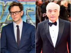Martin Scorsese, right, recently compared superhero films such as those by director James Gunn to ‘theme parks’ (Ian West/PA)