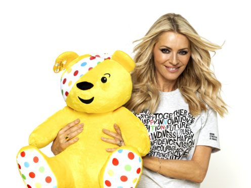 Tess Daly with Pudsey Bear (BBC/PA)