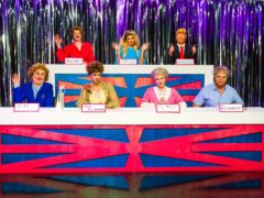The remaining queens on RuPaul’s Drag Race UK take part in the Snatch Game (BBC/Guy Levy/PA)