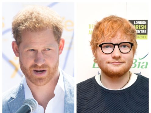 The Duke of Sussex and Ed Sheeran (Facundo Arrizabalaga/Victoria Jones/PA)