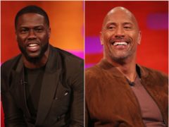 Comedian Kevin Hart trolled his friend Dwayne ‘The Rock’ Johnson by channelling an infamous 1990s-era picture for Halloween (PA)