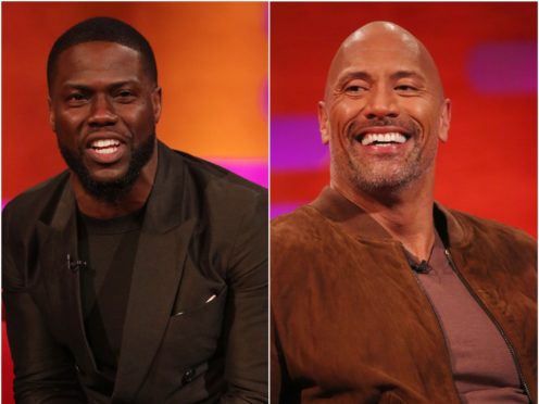 Comedian Kevin Hart trolled his friend Dwayne ‘The Rock’ Johnson by channelling an infamous 1990s-era picture for Halloween (PA)
