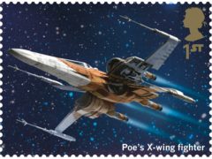 Poe Dameron’s X-wing fighter from the new 16-stamp set which will mark next month’s release of Star Wars: The Rise Of Skywalker (Royal Mail/PA)