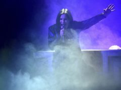 Ozzy Osbourne returned to the stage for the first time since injuring his back in a fall at home earlier this year (Chris Pizzello/Invision/AP)