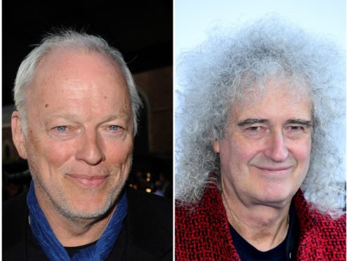 David Gilmour and Brian May (PA)