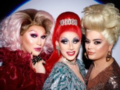 The three remaining queens from RuPaul’s Drag Race UK have appeared in a colourful photoshoot by fashion photographer Rankin before the show’s grand finale (Drag Race UK x Rankin for Grazia/PA)