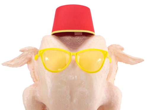 A turkey in sunglasses and fez is among the items to go under the hammer (Prop Store)