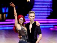 Joe Sugg and Dianne Buswell pose for photographers before the opening night of the Strictly Come Dancing Tour 2019 (Aaron Chown/PA)