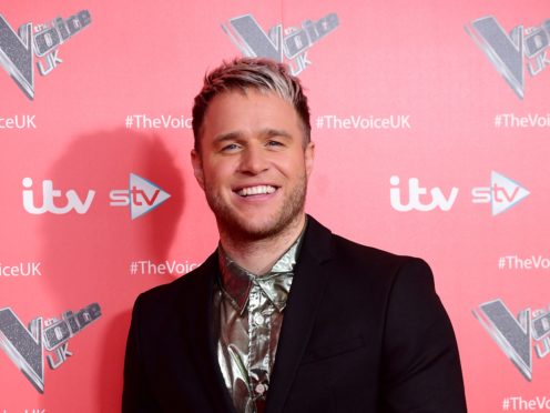 Olly Murs sports a new hair-do with pale frosted tips instead of his usual brown locks (Ian West/PA)