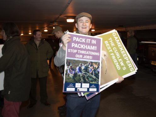 Protesters gathered outside Perth Concert Hall (Graeme Hart/Perthshire Picture Agency)