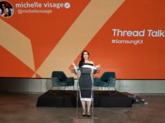 Ru Paul star Michelle Visage hosted her Thread Talks performance at Samsung KX, the technology firm’s new experience space in Coal Drops Yard, King’s Cross, London (PA)