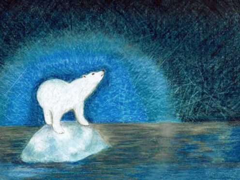 The card features an Arctic polar bear on a melting glacier (Scottish Government/PA)