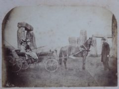One of two pictures believed to be the earliest family snaps at Stonehenge (Routh Family/PA)