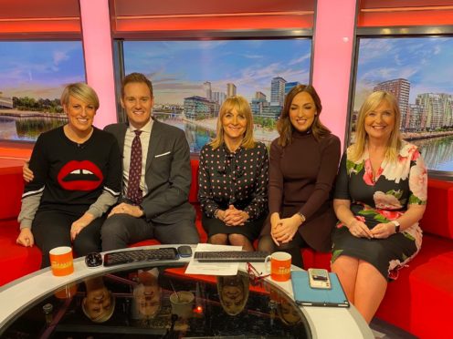 Steph McGovern with her BBC Breakfast colleagues (BBC)