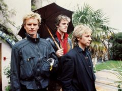 Sting, Stewart Copeland and Andy Summers of The Police in 1983 (PA)