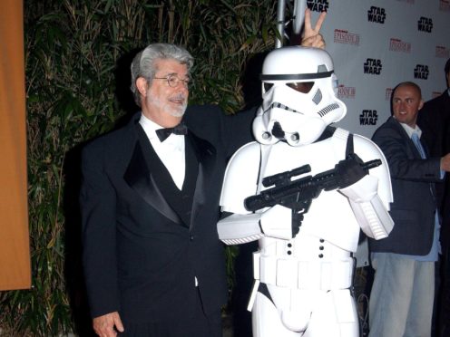 George Lucas arrives.