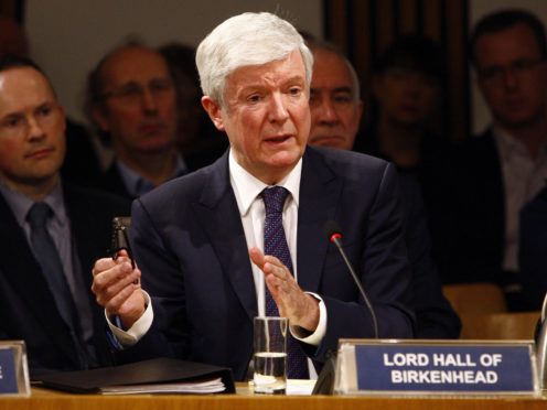 Lord Hall (Andrew Cowan/Scottish Parliament/PA)