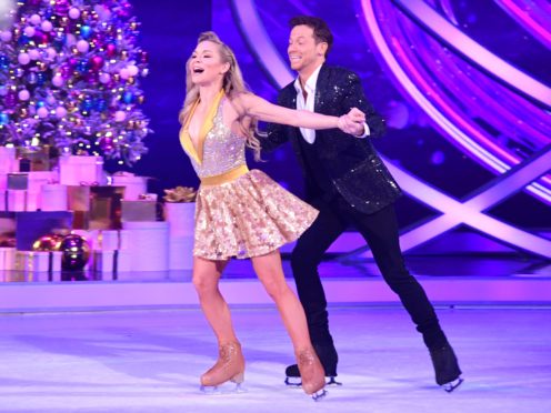 Joe Swash and Alexandra Schauman in Dancing On Ice (Ian West/PA)