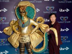 Pharaoh and Ken Jeong at The Masked Singer press launch (Scott Garfitt/PA)