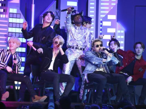 BTS made Grammy Award history as they joined Lil Nas X on stage for a performance of his monster hit Old Town Road (Matt Sayles/Invision/AP)