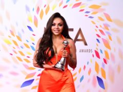 Jesy Nelson with the factual award in the NTAs press room (Ian West/PA)