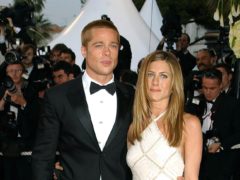 Celebrities got excited about Brad Pitt and Jennifer Aniston’s reunion (Ian West/PA)