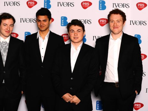 (L-R) Jamie MacColl, Suren de Saram, Ed Nash and Jack Dteadman of Bombay Bicycle Club (Ian West/PA)