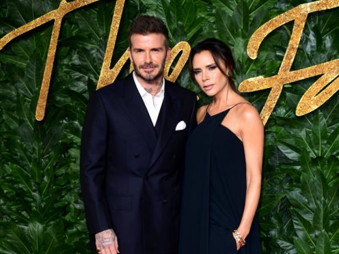 David Beckham has recalled his first meeting with wife Victoria – and revealed he still has the train ticket she wrote her phone number on (Ian West/PA)