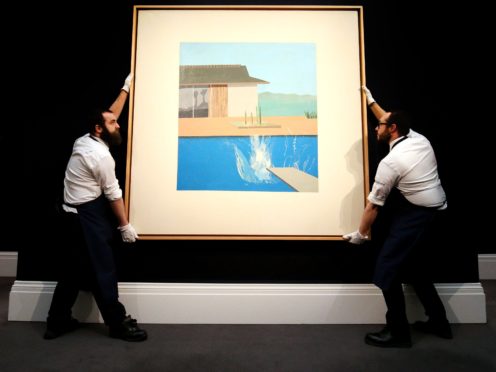 David Hockney’s The Splash has sold for £23.1 million at auction (Jonathan Brady/PA)