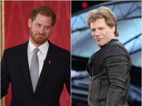 The Duke of Sussex will carry out an engagement with Jon Bon Jovi this week (PA)
