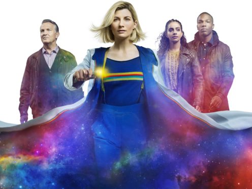 Bradley Walsh, Jodie Whittaker, Mandip Gill and Tosin Cole in Doctor Who (PA)