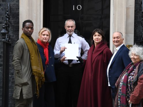 The letter was handed in to Downing Street (Stefan Rousseau/PA)