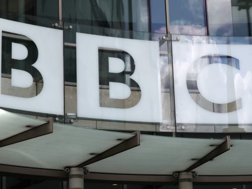 A view of the BBC New Broadcasting House sign (Jonathan Brady/PA)