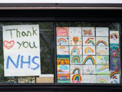 Hair clippers and hair dye, rainbow drawings and popular items such as toilet paper could go on display (Aaron Chown/PA)