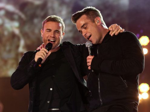 Gary Barlow and Robbie Williams (Yui Mok/PA)