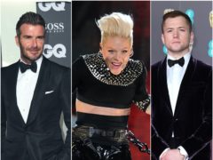 David Beckham, Pink and Taron Egerton are among the stars to have cut their own hair during lockdown (Ian West/Joe Giddens/PA)