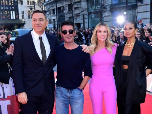 David Walliams, Simon Cowell, Amanda Holden and Alesha Dixon (Ian West/PA)