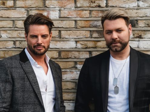 Keith Duffy and Brian McFadden of Boyzlife (Boyzlife)