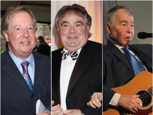 Tim Brooke-Taylor, Eddie Large and John Prine are among the celebrities to have died after contracting coronavirus (Andy Butterton/Yui Mok/Niall Carson/PA)