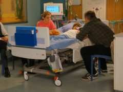 Oliver in hospital (Danielle Baguley/ITV/PA)