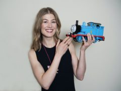 Rosamund Pike is one of the famous faces to have lent her voice talents to Thomas & Friends (Mattel, Inc/PA)