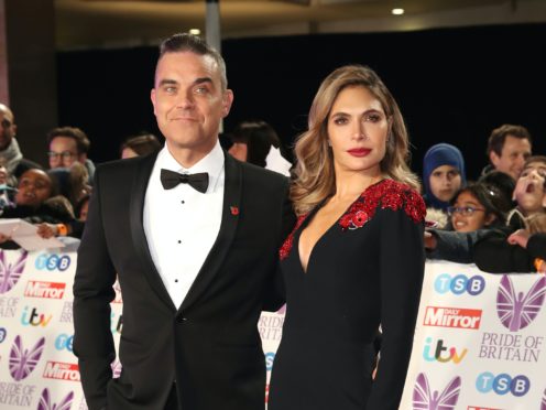 Robbie Williams and Ayda Field (Steve Parsons/PA)