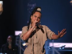 Alicia Keys performed a haunting rendition of her new song which was inspired by the Black Lives Matter movement (Isabel Infantes/PA)