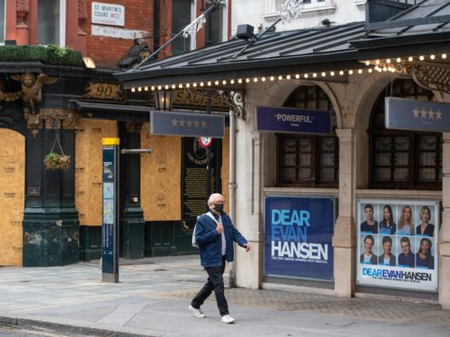 Theatres are closed (Dominic Lipinski/PA)