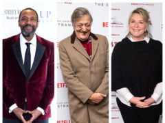 Sir Lenny Henry, Stephen Fry and Fern Britton (PA)