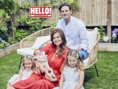 Lady Natasha Rufus Isaacs and her family (Hello! magazine/PA)