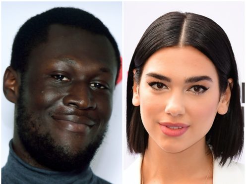 Stormzy, left, and Dua Lipa are shortlisted for this year’s Mercury Prize (Ian West/PA)