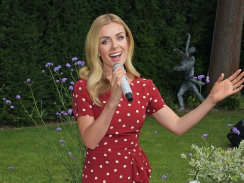 Katherine Jenkins’ performance was streamed into 100 care homes across the UK (Dave Benett/Vodaphone UK/PA)