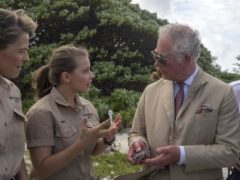 The Prince of Wales with Bindi Irwin (Steve Parsons/PA)