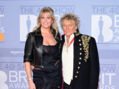 Penny Lancaster and Sir Rod Stewart (Ian West/PA)